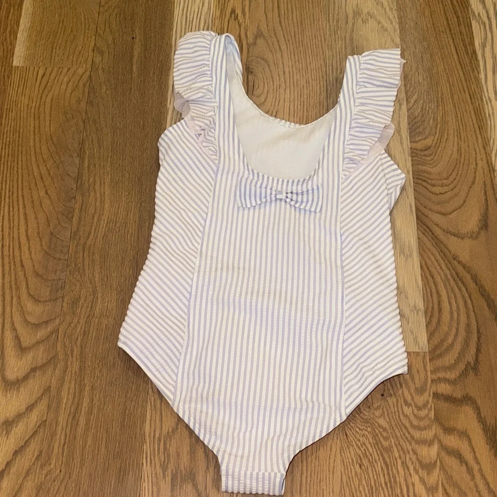 Ruffle Butts Seersucker Waterfall One Piece Swimsuit